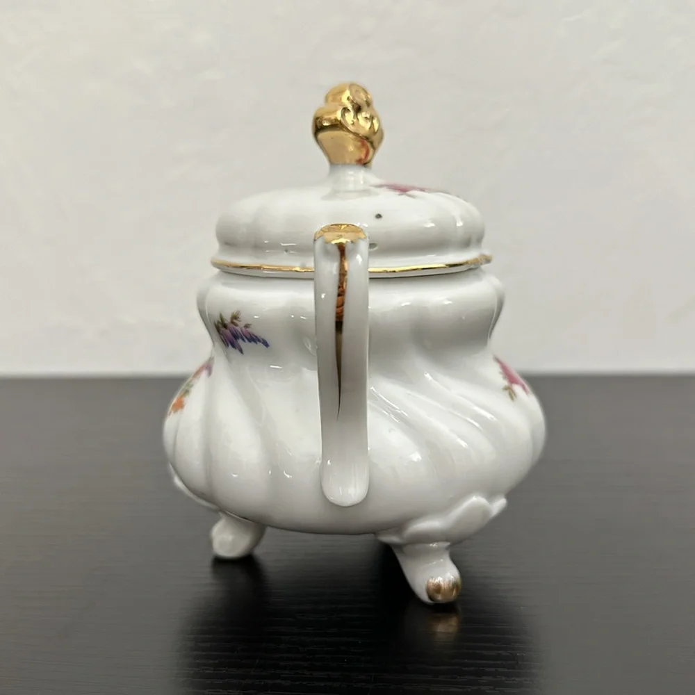Lefton Porcelain Hand Painted Footed Sugar Bowl NE 3476